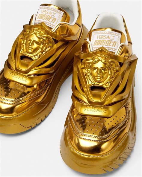 all gold versace sneakers|gold versace sneakers.